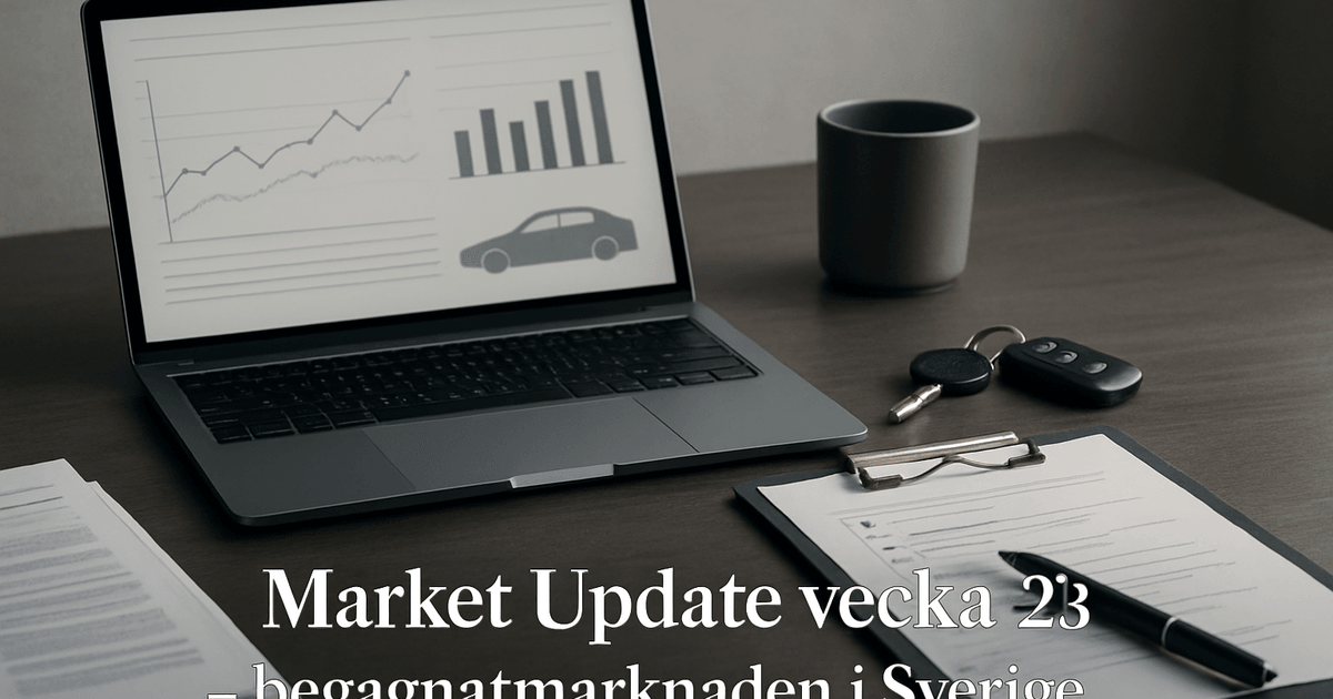 Market Update vecka 23 – begagnatmarknaden i Sverige